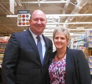 CEO Randy Edeker (left) and Store Director Lori Subbert (right)