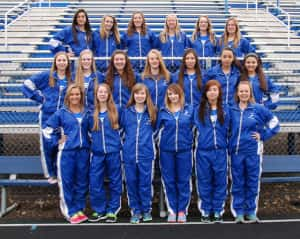 This year's Perry girls track team will need more bleacher space for the preseason picture as they have doubled the numbers from a season ago.