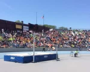 Greene County's Nadia Fisher competing in the high jump