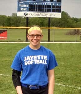 Rachel Kinney knocked in 5 runs in 3 games for Perry over the weekend as the Jayettes went 3-1 at the Roland Story Invitational.