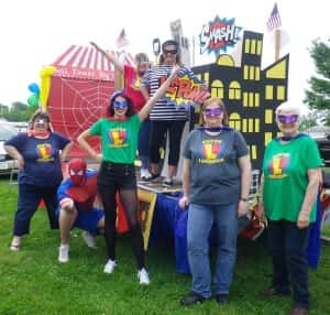 Photo courtesy of Jefferson Library.  They won the best non-commercial float from the parade.