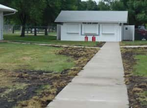 Sidewalks by concession stand