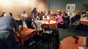 A crowd gathered in Guthrie Center Thursday to listen to presidential candidate Scott Walker 