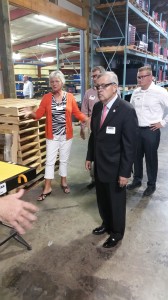 Governor Branstad learns about the products made at Guthrie Center's DICA facility. 