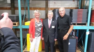 Governor Terry Branstad with DICA owners Carolyn and Dick Koberg.