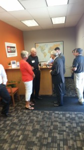 Governor Terry Branstad greeted at DICA's Guthrie Center facility.