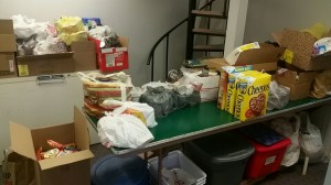 Some of the food donated to Stuart's Cottage Pantry by the community this year. 