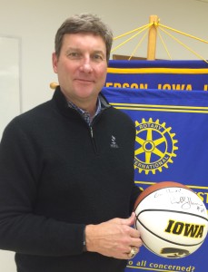 Bobby Hansen with autographed basketball. Photo courtesy of John Brunow