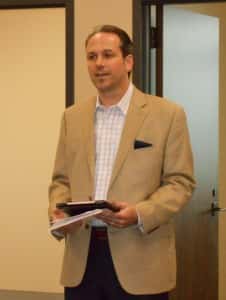 Mike Couch speaking at media day