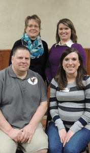 Front row (L-R): Ora Stevens and Omega Sang. Back row (L-R): Tori Riley and Nikki Uebel. Photo courtesy of Greene Co. Chamber