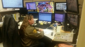 Guthrie County dispatcher Paula Martinson hard at work. 