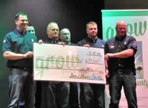 Jefferson FD receiving grant check from Grow Greene County