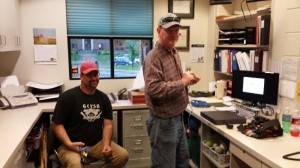 Chad Black (left) and Brad Byerly (right) install new security camera system. Photo courtesy of JPRD