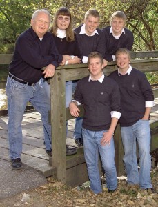 Bob Boyle (far left) with family. 