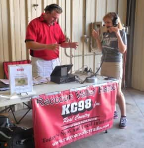 Raccoon Valley Radio's Doug Rieder interviews Dr. Cathann Kress at the fair