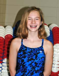 Sophomore Anna Ridnour is one of three returning letterwinners for the Jayette swim program this fall.