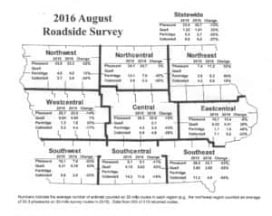 2016 Pheasant Roadside Survery Map
