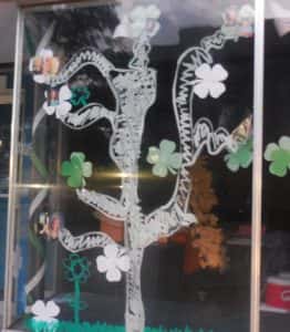 Hardin Clovers window display won first place