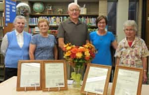 2015 winners: Vern Foje and Cassie Dozier (middle) with previous Friend of the Year recipients