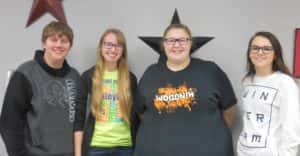 (L-R): Arthur Bardole, Morrgan Zmolek, Jordan Davis and Courtney Johnson