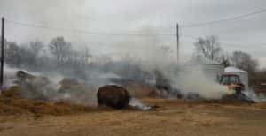 Hay bale fire pic 1
