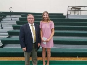 RVR's GM John McGee with Woodward-Granger's Paige Overton