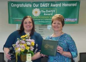 DAISY winner Kasey Gretemann (left) and nomineer Becky Wolf (right)