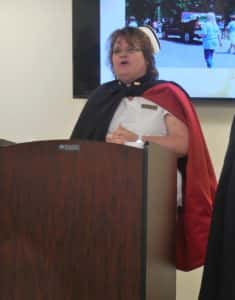 Sarah Pandullo with Iowa Nursing Honor Guard