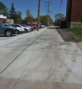 Completed alleyway behind Sierra Theater