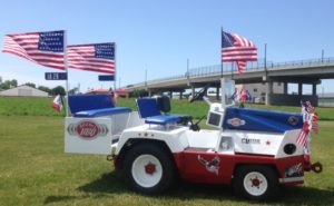 Flag display at Bett & Bev's