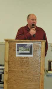 Pat Fields speaking at this year's Greene Co Cattlemen's Banquet and Auction