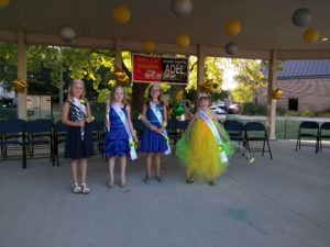 The  Sweet Corn Festival court, including Princess Raychelle Repp (far right)