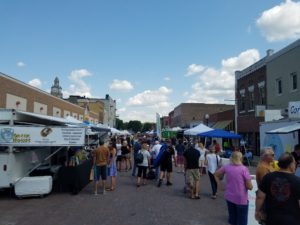 Street vendors at the Sweet Corn Festival