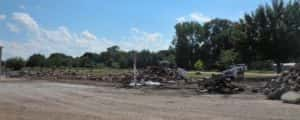 Beef barn getting torn down