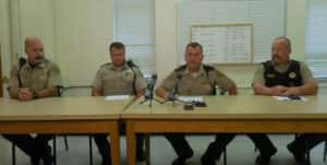 Greene and Guthrie County Sheriff's office representatives at Wednesday press conference