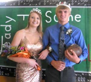 PC Homecoming Queen Grace Geisler (left) and King Jake Berns (right)