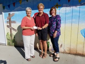 (L-R): Beta President Sandra Drewry, JPRD Director Vicky Lautner and Beta Member Deb Wills. Photo courtesy of Beta Tau Delta