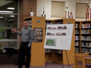 Mike Murphy of Larson Engineering goes over the Dewey Field Improvement project