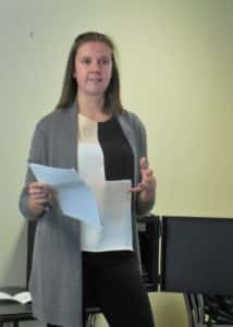 Zoey Mauck-ISU student talked about her proposal for connecting Jefferson's parks