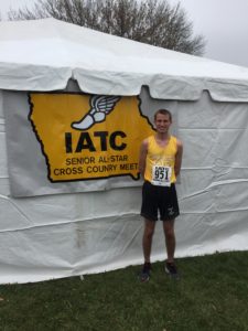 Josh Carstens poses for a picture at the 2017 Senior All-Star meet Saturday at DMACC in Ankeny. Photo courtesy of Greg Thompson/Panorama Cross Country.
