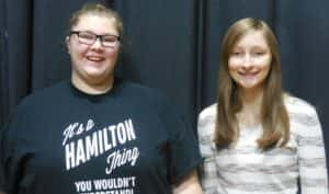 Jordan Davis (left) and Linsey Kitt (right) qualified for SCIBA Honor Band