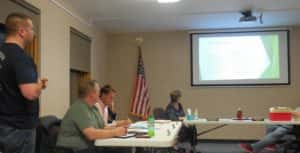 Fire Chief Jack Williams (left) presenting to the Council on January 9th