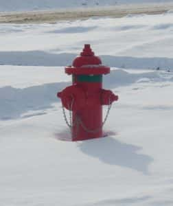 fire hydrant in snow