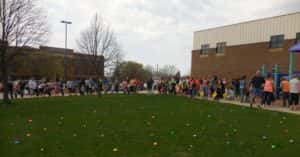 Photo from 2017 of JPRD Easter egg hunt