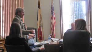 Jeff Heil (standing left) with Northern Securities presenting to the Supervisors in January. 