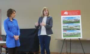 OPN Architect representatives addressing Rippey crowd