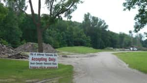 Yard waste site at Daubendiek Park