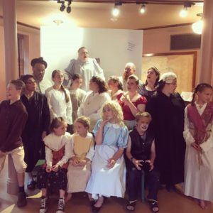 The cast of "The Trial of Goldilocks"; photos courtesy of Perry Community Theater