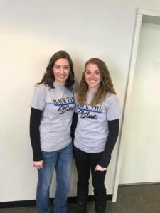 Casey Jones (left) and Addison Wright (right) pose in their t-shirts they created. Photo courtesy of Jefferson PD