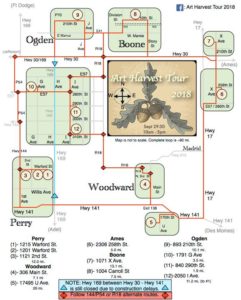 Art Harvest Tour 2018 Map